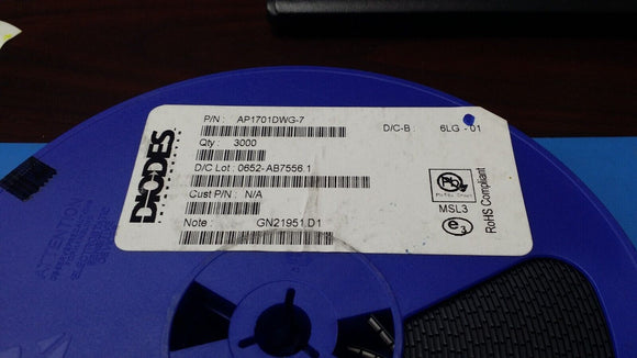 (25 PCS) AP1701DWG-7 Supervisor Push-Pull, Totem Pole 1 Channel SC-59-3 ROHS