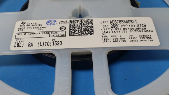 (1 PC) ADS7885SDBVT TI IC ADC 8BIT SAR SOT23-6 ROHS