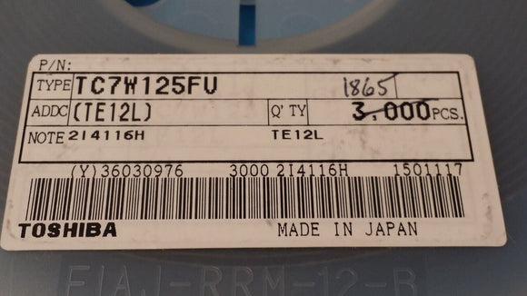 (100pcs) TC7W125FU(TE12L) Bus Driver, HC/UH Series, 2-Func, 1-Bit, True Output,