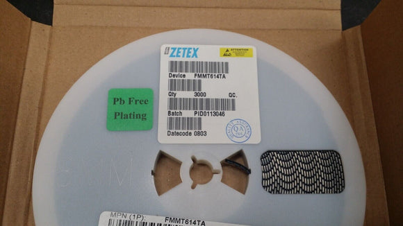 (20 PCS) FMMT614TA ZETEX TRANS NPN DARL 100V 0.5A SOT23-3 ROHS