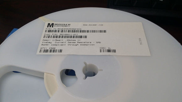 (10 PCS) RCWE0402R390FKEA Current Sense Resistor 1/8watt .39ohms 1% 100ppm 0402