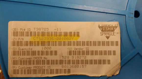 (100pcs) CTS27336X0010B2Y Tantalum Capacitor, Solid Electrolyte Polar Type, 33uf