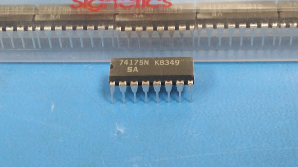 (2 PCS) 74175N SIGNETICS, D FLIP-FLOP, TTL/H/L SERIES TTL PDIP16