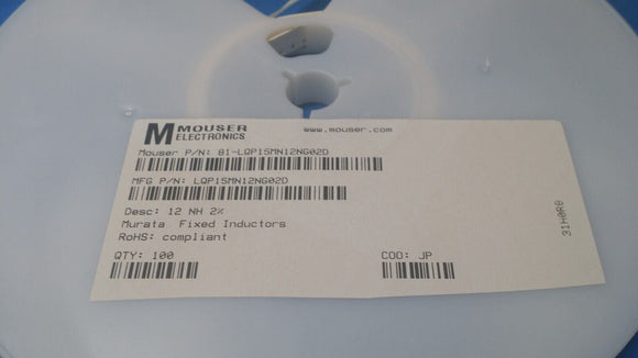 (25 PCS) LQP15MN12NG02D MURATA Fixed Inductors 12 NH 2% ROHS