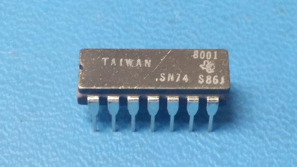 (1 PC) SN74S86J TI VINTAGE (1980) XOR Gate S Series 4-Func 2-Input TTL CDIP14