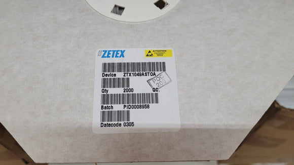 (2000pcs) ZTX1049ASTOA Zetex Trans GP BJT NPN 25V 4A 3-Pin E-Line