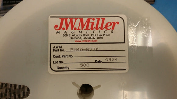 (10 PCS) PM40-R27K JW MILLER General Purpose Inductor, 0.27uH, 10%, 1 Element