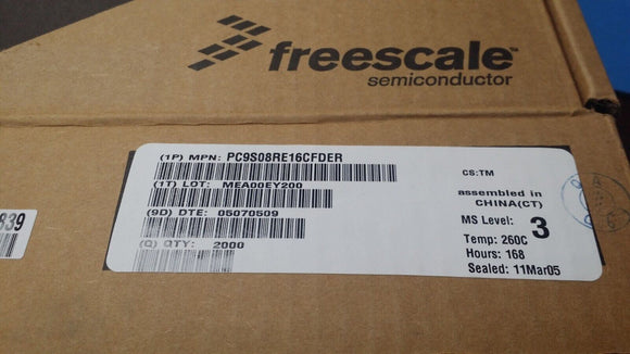 (1 PC) PC9S08RE16CFDER FREESCALE IC MCU 8BIT 16KB FLASH 48QFN