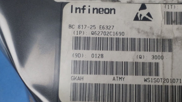 (25 PCS) BC817-25 INFINEON Bipolar Transistor - SOT-23 - 45V - 800mA - NPN