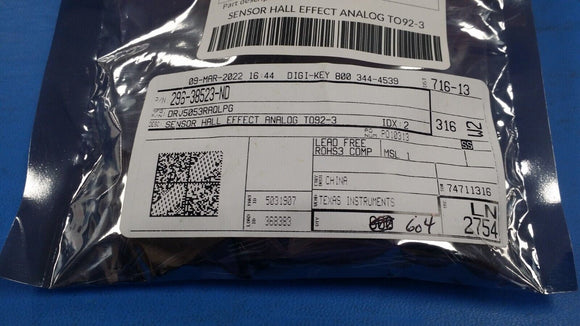 (10 PCS) DRV5053RAQLPG TI Hall Effect Sensor Single Axis TO-92-3 ROHS