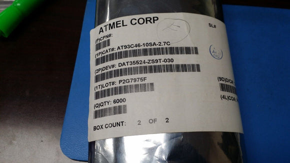 (25 PCS) AT93C46-10SA-2.7C ATMEL EEPROM, 64X16, Serial, CMOS, SOIC8