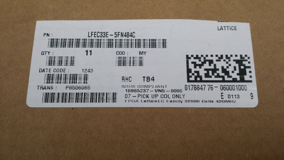 (1 PC) LFEC33E-5FN484C LATTICE IC FPGA 360 I/O 484FBGA ROHS