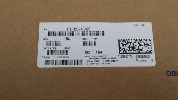 (1 PC) LFXP15C-4F388C LATTICE IC FPGA 268 I/O 388FBGA
