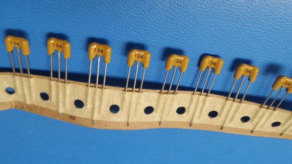 (25 PCS) EMI FILTER/SUPPRESSION CAPACITORS 1uF 50V 10% 3-Lead 3-Terminal