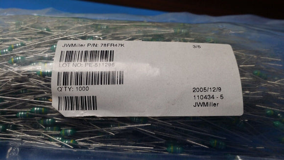 (10 PCS) 78FR47K JW MILLER RF inductors - Leaded 0.47uH 10%