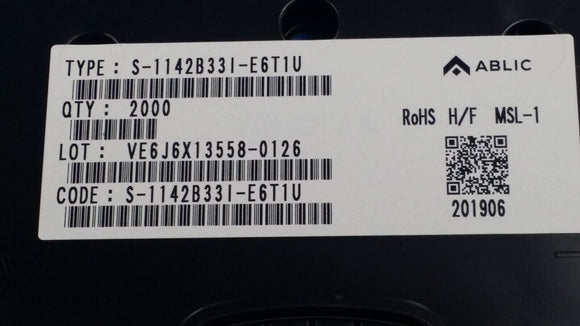 (100 PCS) S-1142B33I-E6T1U ABLIC IC REG LINEAR 3.3V 200MA 6HSOP ROHS