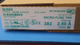 (5 PCS) 38212500000 FUSE BOARD MOUNT 2.5A 250VAC RAD ROHS