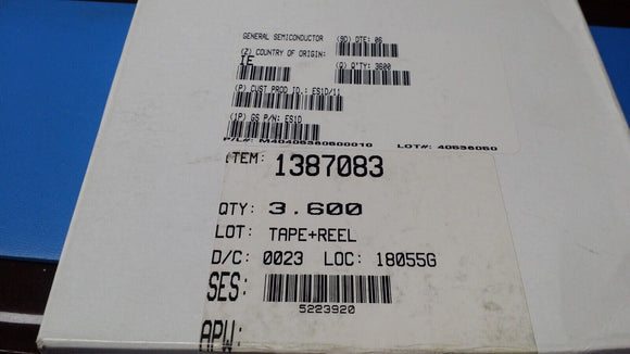 (1800 PCS) ES1D VISHAY/GS Diode Standard 200 V 1A Surface Mount DO-214AC (SMA)