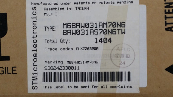 (1 PC) M68AW031AM70N6 STMICRO IC SRAM 256KBIT PARALLEL 28TSOP