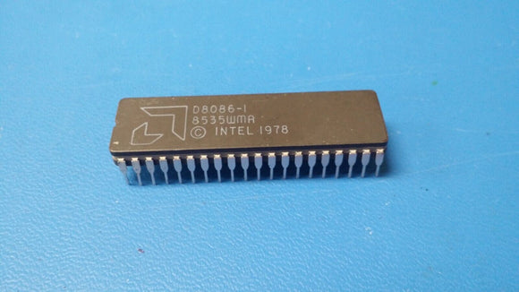 (1 PC) D8086-1 AMD 16-BIT, 10MHz, MICROPROCESSOR, CDIP40
