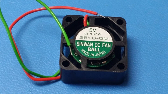 (2 PC) SD2510-5M SINWAN 5V DC FAN .12A 25mm X 25mm X 10mm