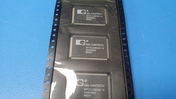 (1 PC) GVT71128E36T-9 GALVANTECH, Standard SRAM, 128KX36, 8.5ns, CMOS, PQFP100