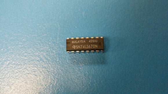 (2 PCS) SN74LS670N TI 4X4 STANDARD SRAM, 45ns, PDIP16