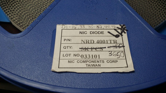 (25 PCS) NRD4001TR-5K NIC Rectifier Diode Switching 50V 1A 2500ns 2-Pin SMA
