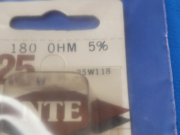 (1PC) 25W118 NTE RES 180 OHM 5% 25W AXIAL