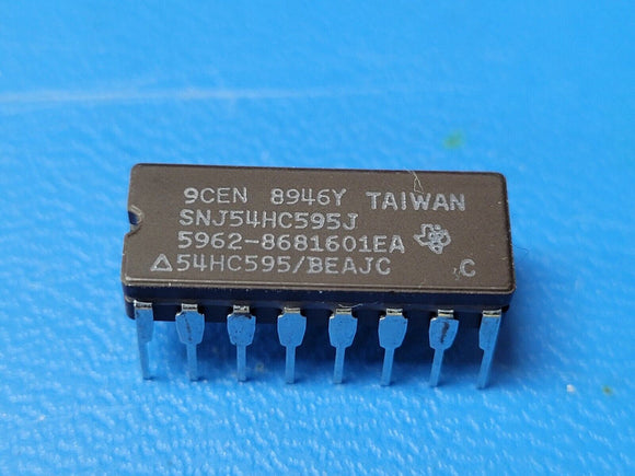 (1 PC) SNJ54HC595J (5962-8681601EA) TI, 8-BIT SHIFT REGISTERS CDIP-16