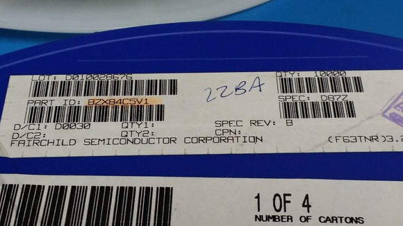 (200 PCS) BZX84C5V1 FSC Diode Zener Single 5.1V 5% 350mW 3-Pin SOT-23 T/R