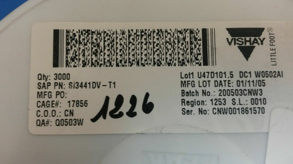 (10 PCS) SI3441DV-T1 Trans MOSFET P-CH 20V 2.3A 6-Pin TSOP T/R