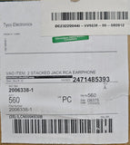 (560 PCS) 2006338-1 TYCO VAO ITEM, 2 STACKED JACK RCA EARPHONE