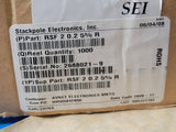 (25 PCS) RSF20.25%R SEI Res Metal Oxide 0.2 Ohm 5%35 2W AXIAL ROHS