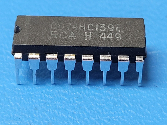 (10 PCS) CD74HC139E RCA Decoder/Demultiplexer Dual 2-to-4 16-Pin PDIP