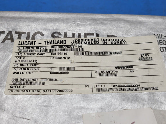 (1 PC) OR3T80-7PS208-DB LUCENT FPGA, 484 CLBS, 116000 GATES SQFP2-208