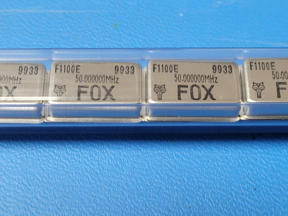 (2 PCS) F1100E-50.0000 FOX, TTL CLOCK OSCILLATOR 50MHz 5V FULL SIZE 100PPM 0/+70