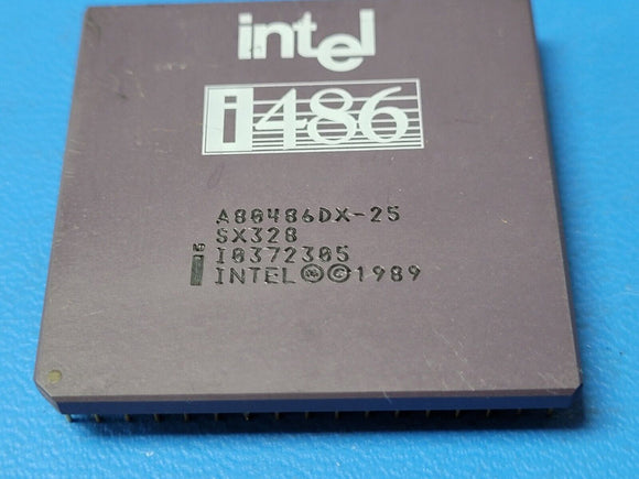 (1 PC) A80486DX25 INTEL Microprocessor, 32-Bit, 25MHz, CMOS, CPGA168