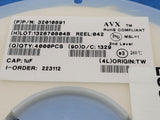 (4000 PCS) 0603ZD105KAT2A AVX MLCC Cap Ceramic 1uF 10V X5R 10% 0603 85°C ROHS