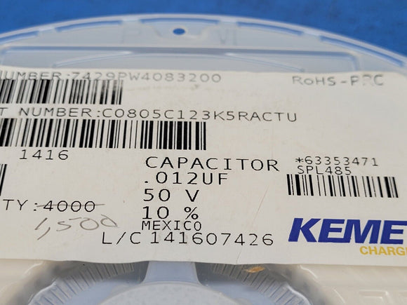 (100PCS) C0805C123K5RACTU MLCC - SMD/SMT 50V 0.012uF X7R 0805 10