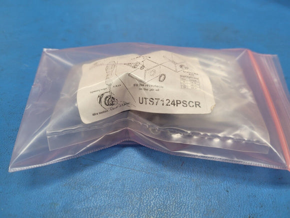 (1PC) UTS7124PSCR Standard Circular Connector 4P Straight Plug Jam Nut Size 12