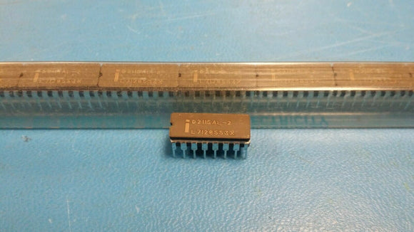 (2 PCS) D2115AL-2 INTEL Standard SRAM, 1KX1, 70ns, MOS, CDIP16