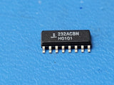 (4 PCS) HIN232ACBN INTERSIL 2/2 Transceiver Full RS232 16-SOIC