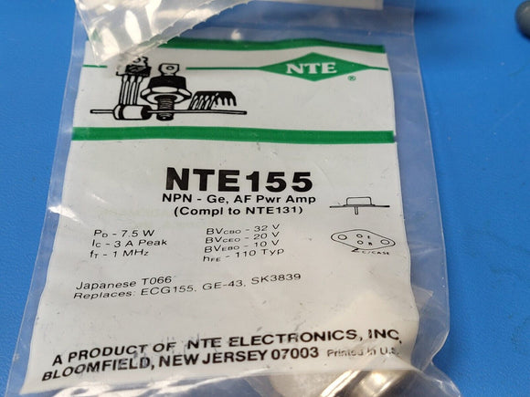 (1 PC) NTE155 NTE TRANS NPN 32V 1A TO66