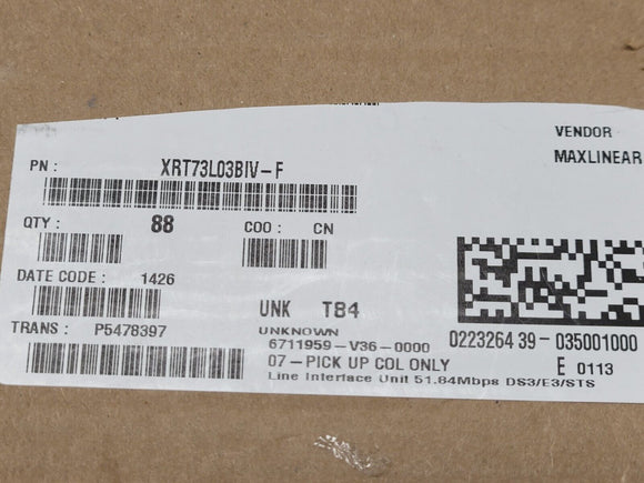 (1 PC) XRT73L03BIV-F MaxLinear IC TELECOM INTERFACE 120LQFP ROHS