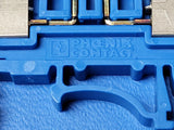 (1) 3101197 PHOENIX Terminal Block Connector 2 Position Disconnect Blue 12-28AWG