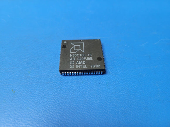 (1 PC) N80C188-16 AMD MCU CISC 16-Bit 16MHz 68-Pin PLCC