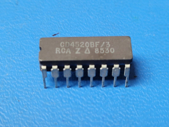 (1 PC) CD4520BF3 RCA Counter Dual 4-Bit Binary UP 16-Pin CDIP
