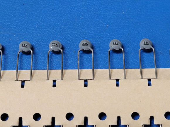 (10 PCS) B57164K223J EPCOS NTC Thermistor 22k Disc, 5.5mm Dia x 5.0mm W