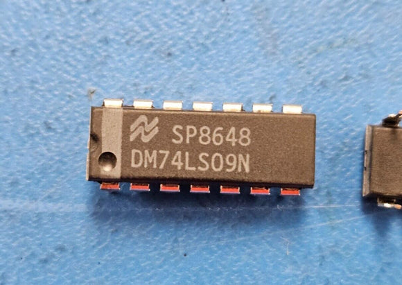 (10 PCS) DM74LS09N NSC AND Gate IC 4 Channel Open Collector 14-PDIP Trim/Prepped